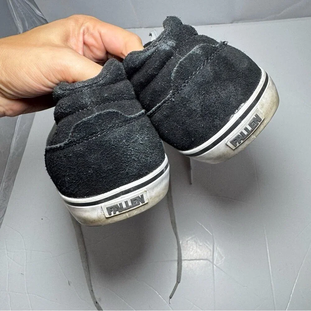 Fallen DOA Black Suede Skate Shoes Men 12 / 46 EU Streetwear Skateboard‎ Grunge